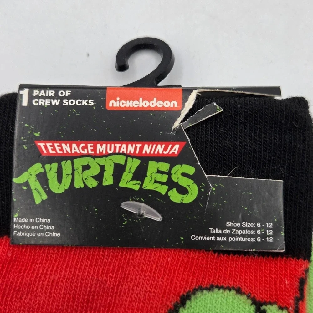 NEW  Teenage Mutant‎ Ninja Turtles Socks - 1 PAIR🧦Shoe Size 6-12